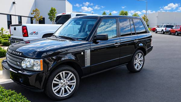 Black Range Rover after body work